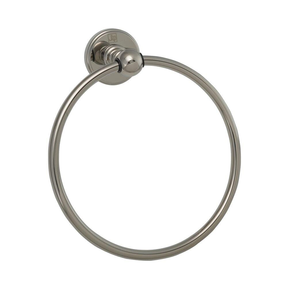 JTP Grosvenor Cross Nickel Towel Ring Cut Out